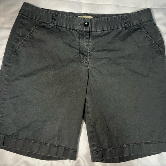 J. Crew Pants - J.Crew Women’s 9” Bermuda Chino Shorts Size 10 Dark Gray Pockets